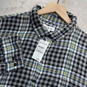The Rail Shirt Men's L Plaid Flannel Long Sleeve Button Down
